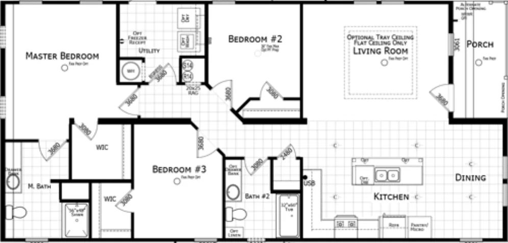 Blufton floor plan home features