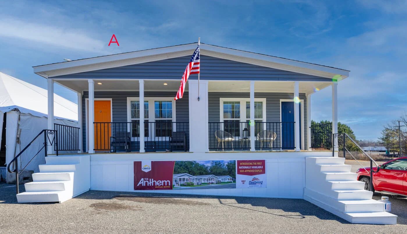 Cumberland duplex hero, elevation, and exterior home features