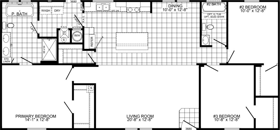 Freedom 2856497 floor plan home features
